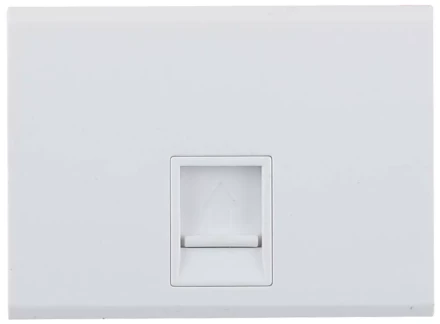 Розетка СВЕТОЗАР &quot;ЭФФЕКТ&quot; компьютерная, одинарная, без вставки и рамки, цвет белый SV-54419-W купить в Уфе