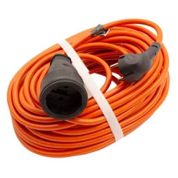 Удлинитель-шнур силовой 20 м Сибртех 95832, 16А, тип УХ16, ПВС, усиленный, 1 розетка без заземления