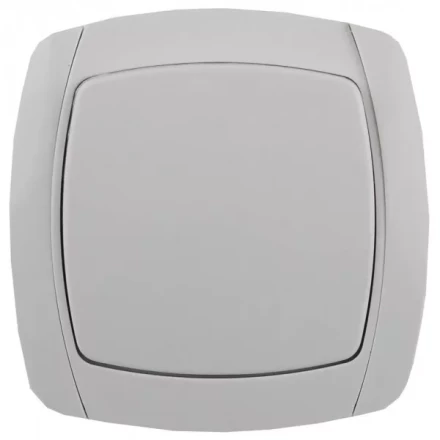 Выключатель СВЕТОЗАР &quot;CITY LIGHT&quot; одноклавишный в сборе, цвет белый, 10А/~250В SV-54230-W купить в Уфе