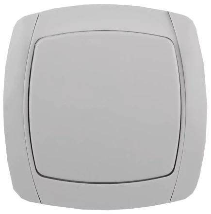 Выключатель СВЕТОЗАР &quot;CITY LIGHT&quot; одноклавишный в сборе, цвет белый, 10А/~250В SV-54230-W купить в Уфе