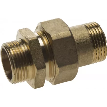 Соединитель GENERAL FITTINGS прямой с накидной гайкой, латунь, ш/ш, 3/4&quot; 51037-S/S-3/4 купить в Уфе