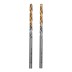 Сверло спиральное по металлу 3 x 60 мм, Р6М5, Golden Tip , 2шт. Denzel 718225 купить в Уфе