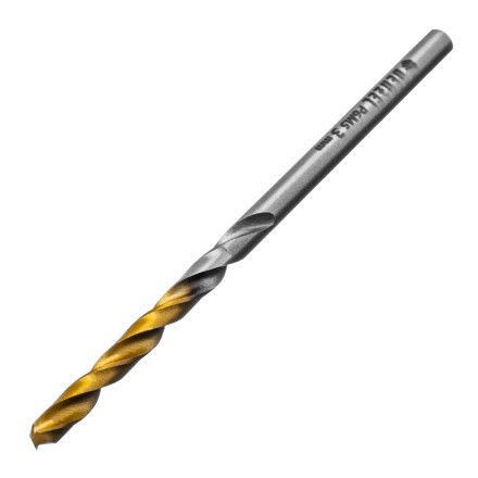 Сверло спиральное по металлу 3 x 60 мм, Р6М5, Golden Tip , 2шт. Denzel 718225 купить в Уфе