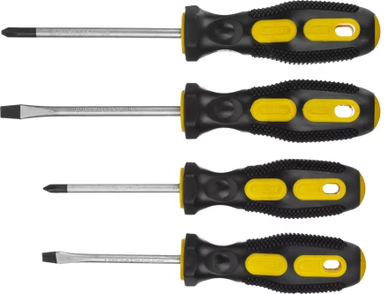 Набор STAYER &quot;MASTER&quot;: Отвертки слесарные, двухкомпонентная рукоятка, магнитный наконечник, 4шт 2513-H4_z01 купить в Уфе