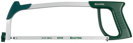 Ножовка по металлу, KRAFTOOL 15811, металлическая рукоятка, натяжение 120 кг, 300 мм 15811 купить в Уфе