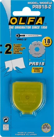 Лезвие OLFA круговое из нержавеющей стали для PRC-2, 18х0,3мм, 2шт OL-PRB18-2 купить в Уфе