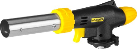 Газовая горелка &quot;ProTerm&quot; на баллон, STAYER &quot;PROFESSIONAL&quot; 55580, с пьезоподжигом, регулировка пламени, цанговое соединение, 1300С 55580 купить в Уфе