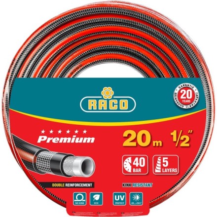 Шланг RACO &quot;PREMIUM&quot; поливочный, 40атм., армированный, 3-х слойный, 1/2&quot;х20м 40300-1/2-20 купить в Уфе