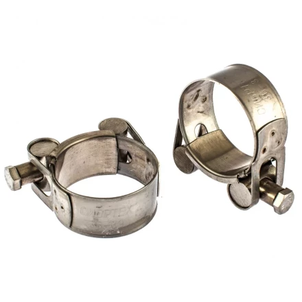 Хомуты металлические силовые 36-39 мм ширина 20 мм шарнирный W4 2 шт Сибртех 475233 купить в Уфе