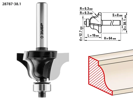Фрезы кромочные калевочыея №4 для ламината серия ПРОФЕССИОНАЛ купить в Уфе