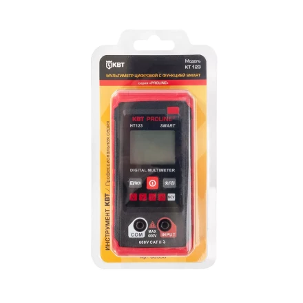 Мультиметр цифровой компактный КВТ SMART KT 123 с автоматическим выбором режимов и пределов измерений (88550) купить в Уфе