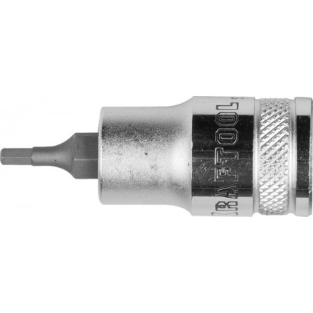 Торцовая бита-головка KRAFTOOL &quot;INDUSTRIE QUALITAT&quot;, материал S2, HEX, сатинированная, 1/2&quot;, H3 27908-03_z01 купить в Уфе