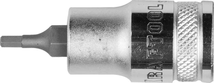 Торцовая бита-головка KRAFTOOL &quot;INDUSTRIE QUALITAT&quot;, материал S2, HEX, сатинированная, 1/2&quot;, H3 27908-03_z01 купить в Уфе