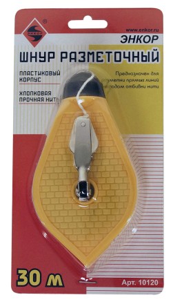 Шнур разметочный пластиковый корпус 30 м 10120 купить в Уфе
