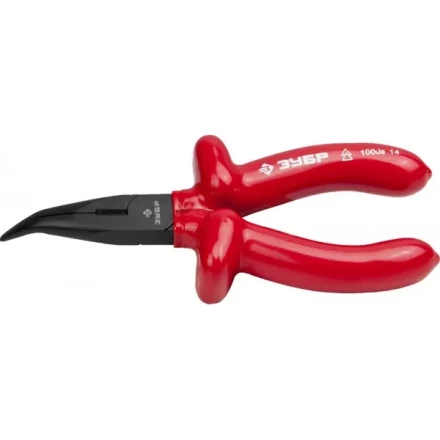 Тонкогубцы ЗУБР &quot;МАСТЕР&quot; &quot;ЭЛЕКТРИК&quot; изогнутые диэлектрические, высоковольтные до ~1000В, 160мм 2214-4-16_z02 купить в Уфе
