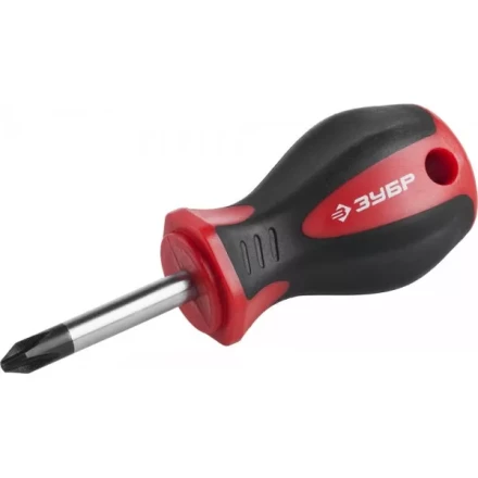 Отвертка ЗУБР &quot;МАСТЕР&quot;, &quot;STUBBY&quot; ( бочка ), Cr-v, эргономичная двухкомпонентная рукоятка, PH2x38мм 25062-38-2_z03 купить в Уфе