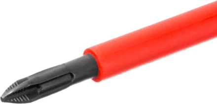 Отвертка KRAFTOOL, высоковольтная, Cr-Mo-V стержень, двухкомпонент. маслобензостойкая рукоятка, PH №1, 80мм 250084-1-080 купить в Уфе