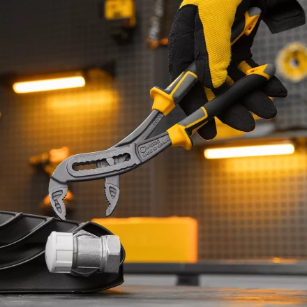 Клещи переставные Denzel 17900, трехкомпонентные рукоятки 240 мм купить в Уфе