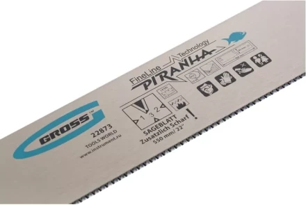 Пильное полотно для прецизионного стусла &quot;PIRANHA&quot; 550 мм зуб 3D каленый зуб 18 TPI GROSS 22873 купить в Уфе