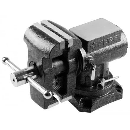 Тиски ЗУБР &quot;ЭКСПЕРТ&quot; слесарные, многофункциональные с поворотом в двух плоскостях, 125мм 32712-125 купить в Уфе