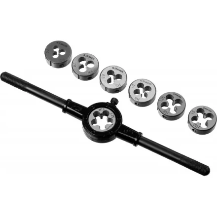 Набор плашек STAYER &quot;MASTER&quot;, плашкодержатель 1шт, плашки 7шт, 8 предметов 28015-H8_z01 купить в Уфе