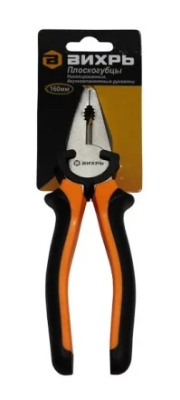 Плоскогубцы 160мм никелированные двухкомпонентные рукоятки Вихрь купить в Уфе