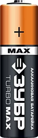 Батарейка ЗУБР &quot;TURBO MAX&quot; щелочная (алкалиновая), тип AA, 1,5В, 4шт на карточке 59206-4C купить в Уфе