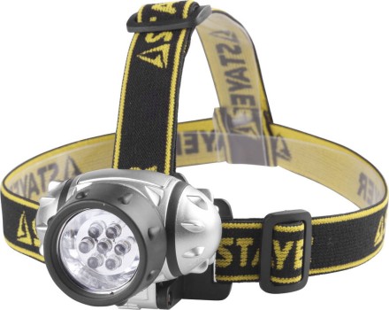 Фонарь STAYER &quot;STANDARD&quot; налобный светодиодный, 7LED, 3 режима, 3ААА 56572 купить в Уфе