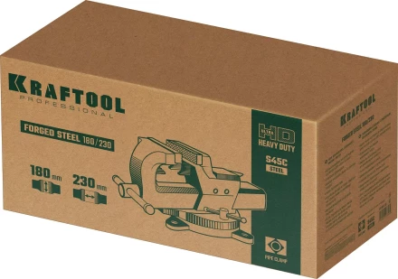 Тиски KRAFTOOL FORGE кованные стальные 32700-230 купить в Уфе