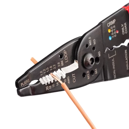 Многофункциональный стриппер КВТ WS-01F для снятия изоляции с проводов 0.5–4.0 мм (101541) купить в Уфе