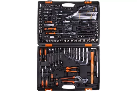 Набор инструментов, 1/2&quot;, 1/4&quot;, CrV, в кейсе 142 предм Вихрь 73/6/7/13 купить в Уфе