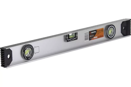 Уровень алюминиевый «Рельс» 600мм 3 глазка фрезерованный Вихрь 900/73/11/4/14 купить в Уфе