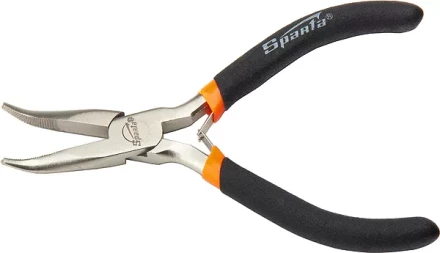 Длинногубцы Mini 130 мм никелированные изогнутые авторазжим SPARTA 17822 купить в Уфе
