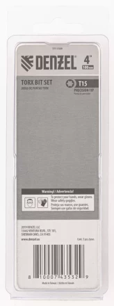 Бита T15x100 мм, 5 шт. Denzel 7711329 купить в Уфе