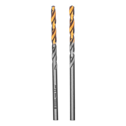 Сверло спиральное по металлу 3,5 x 70 мм, Р6М5, Golden Tip , 2шт. Denzel 718227 купить в Уфе