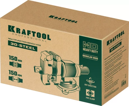 Тиски KRAFTOOL 3D-STEEL универсальные 32704-150 купить в Уфе
