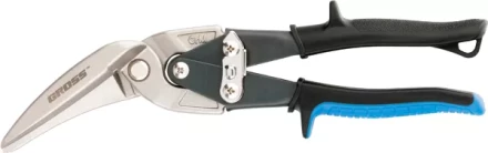 Ножницы по металлу&quot;PIRANHA&quot;,270мм,прямой и правый проходной рез,сталь-СrMo, двухкомп.рук-ки GROSS 78333 купить в Уфе