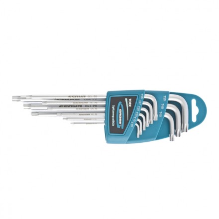 Набор ключей имбусовых TORX-TT T10-T50 экстра-длинные S2 сатинированные 9 шт Gross 16408 купить в Уфе