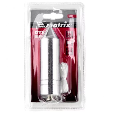 Отвес цилиндрический 500 г шнур 5 м Matrix 84892 купить в Уфе