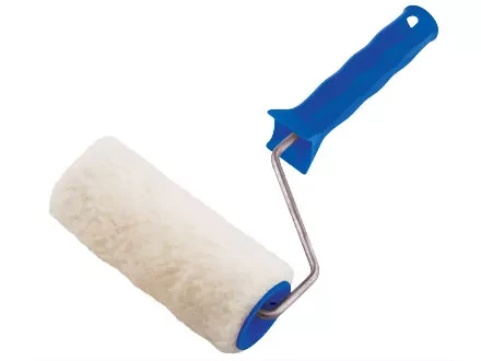 Валик из натурального меха с ручкой 250 мм ворс 12 мм D - 48 мм  СИБРТЕХ 80124 купить в Уфе