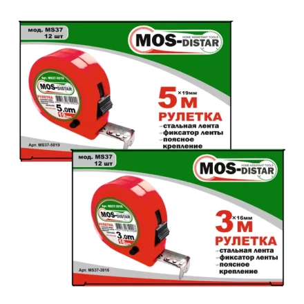 Рулетка измерительная MOS-DISTAR MS37-10025 купить в Уфе