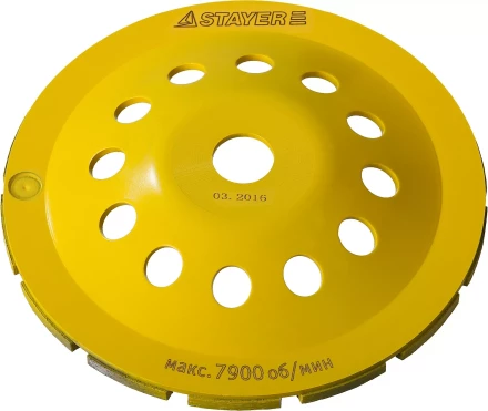 Чашка STAYER &quot;PROFESSIONAL&quot; алмазная сегментная двухрядная, высота 22,2мм, 180мм 33381-180 купить в Уфе