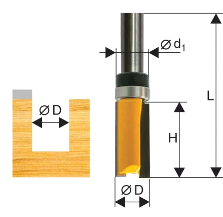 Фреза кромочная прямая ф19х26мм хв 8мм 10536 купить в Уфе