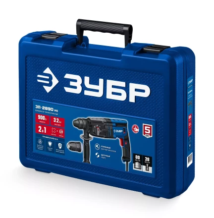 ЗУБР 28 мм, 900 Вт, перфоратор SDS Plus + БЗП, мет. корпус, Профессионал (ЗП-2890 МС) купить в Уфе