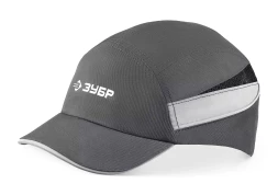 ЗУБР БИНОМ, серая, ударопрочный корпус, укороченный козырёк 55мм, размер от 54 до 59см, защитная каскетка, Профессионал (11097)