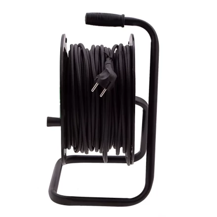 Удлинитель силовой 50 м, 16А, тип УХ10, ПВС, на кабельной катушке, 4 розетки без заземления Сибртех 95865 купить в Уфе