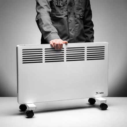 Конвектор электрический КМ-1500.2, 230 В, 1500 Вт, X-образный нагреватель, колеса, термостат // MTX 98125 купить в Уфе