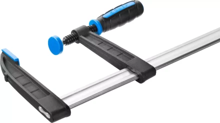Струбцина ЗУБР &quot;ПРОФЕССИОНАЛ&quot;, тип &quot;F&quot;, двухкомпонентная ручка, стальная закаленная рейка, 120х800мм 32155-120-800 купить в Уфе