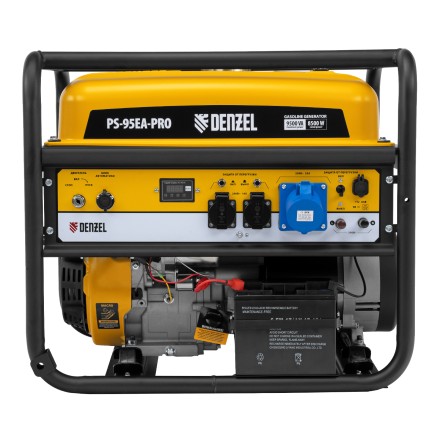 Генератор бензиновый Denzel PS-95EA-PRO, 9,5 кВт, 230 В, 40 л, разъём ATS, эл.старт купить в Уфе
