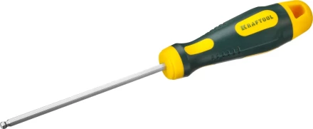 Отвертка KRAFTOOL, Cr-Mo-V сталь, двухкомпонентная противоскользящая рукоятка, HEX, №4x100мм 250075-4-100 купить в Уфе